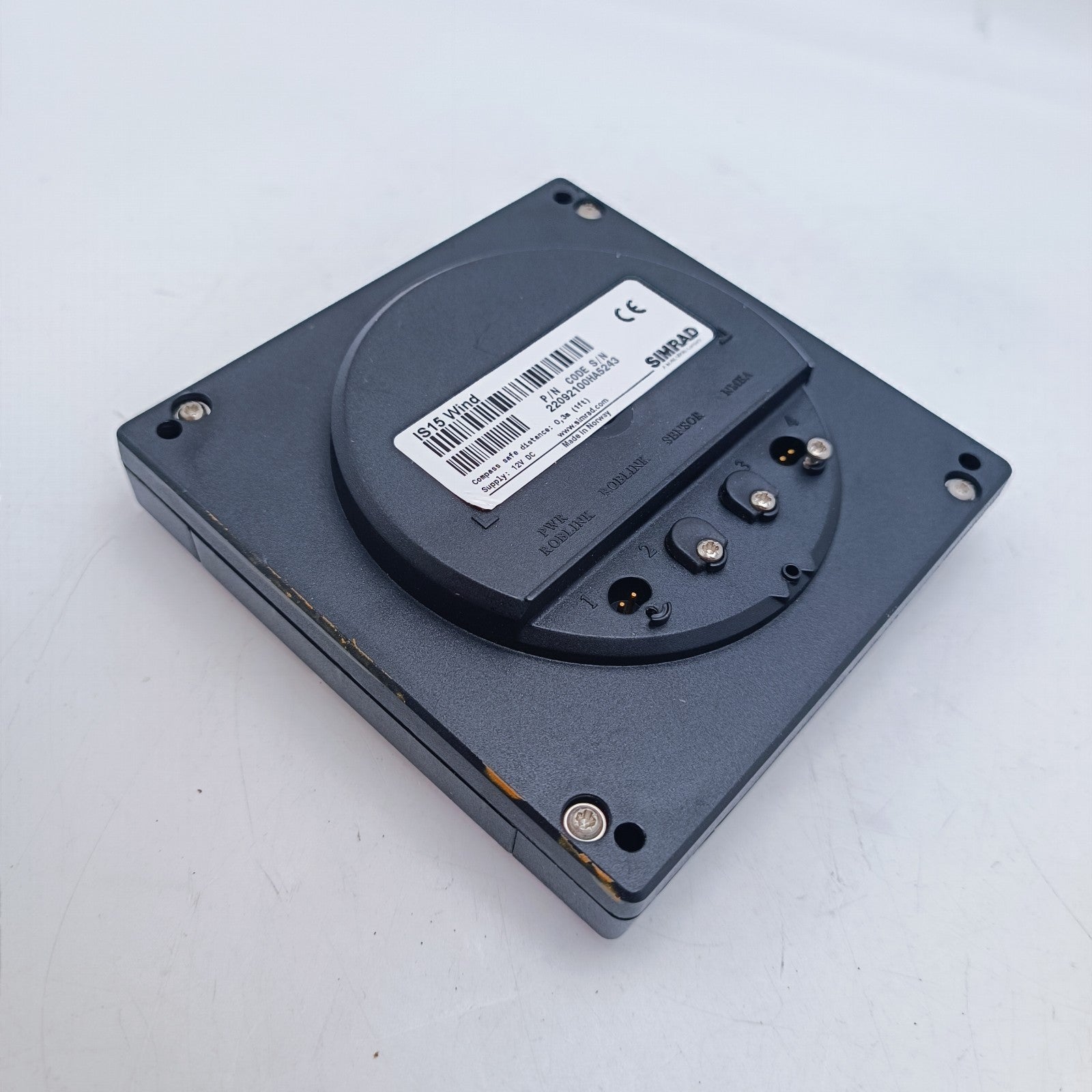 SIMRAD IS15 WIND Instrument Display Unit P/N 22094676 IS 15 Robnet f/ Transducer2