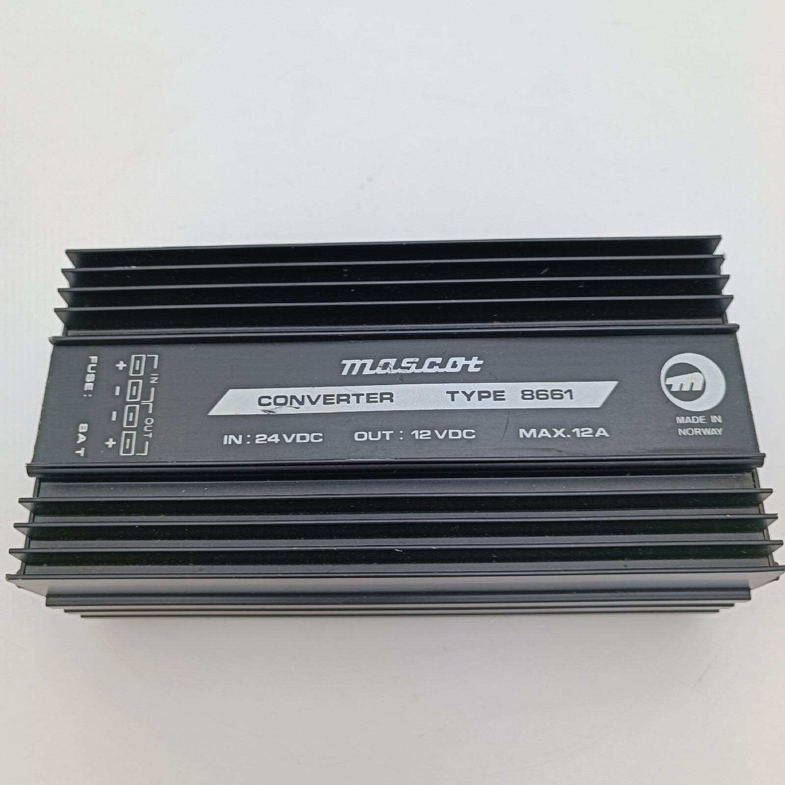 MASCOT TYPE Model 8861 DC/DC CONVERTER IN 24 VDC OUT 12 VDC MAX 6A 92602