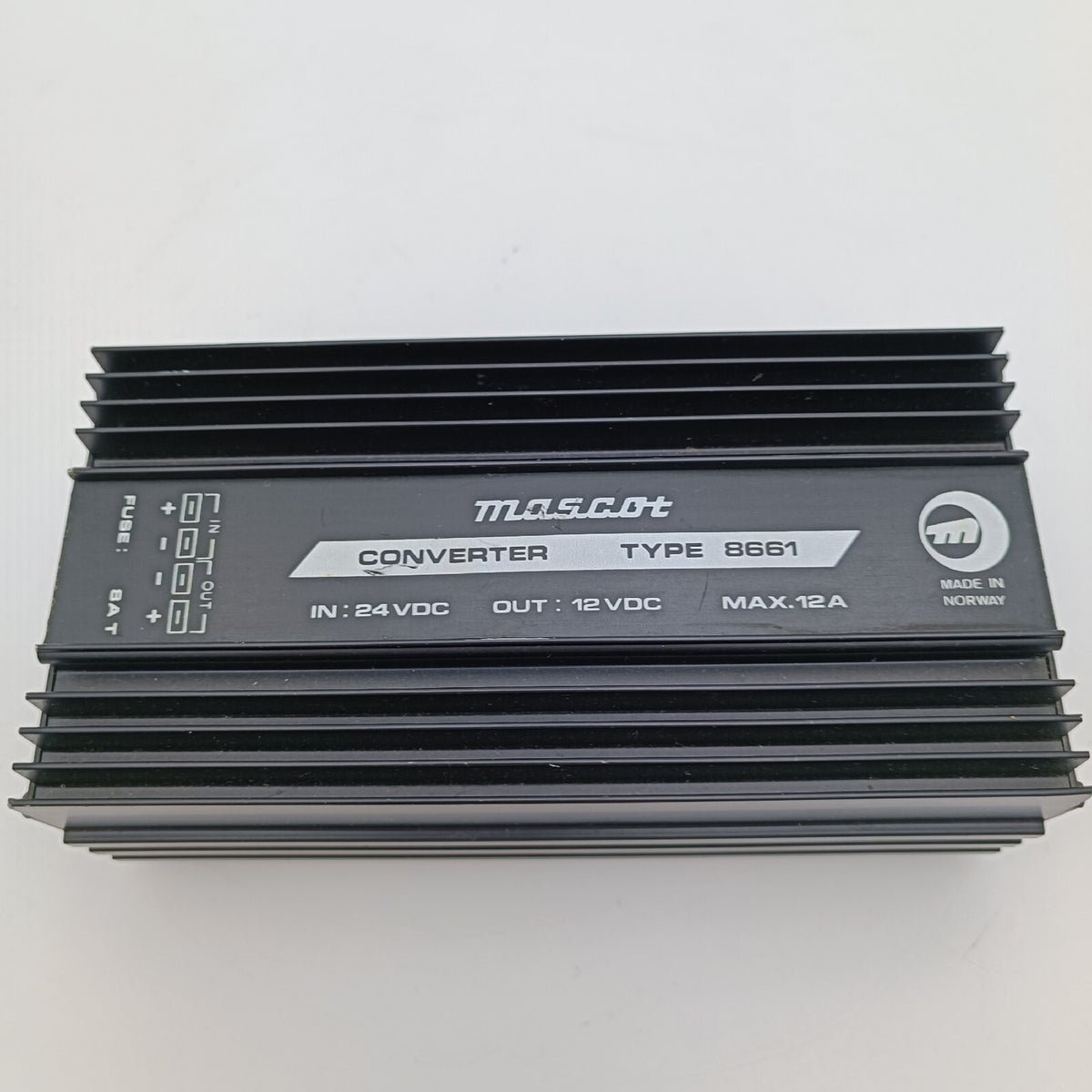 MASCOT TYPE Model 8861 DC/DC CONVERTER IN 24 VDC OUT 12 VDC MAX 6A 92602
