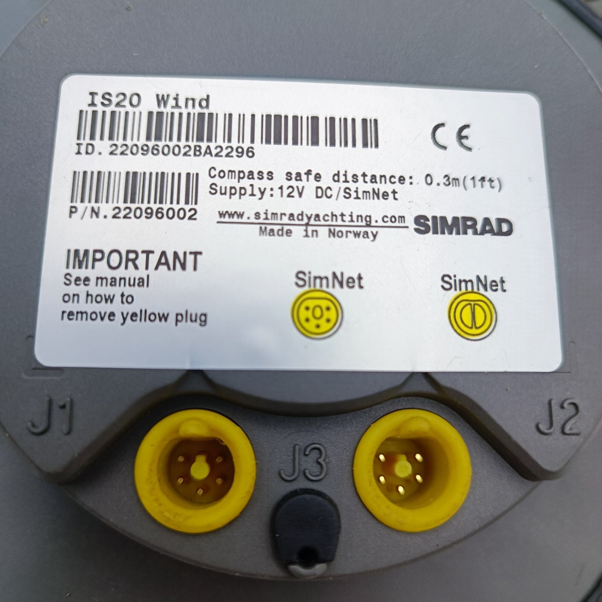 Simrad Wind Display Simrad IS20 WIND Instrument Display Wind Speed Direction Display IS 20