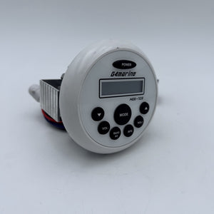 G4marine MDD-705 Marine Stereo Radio Receiver – White Round Panel Mount0