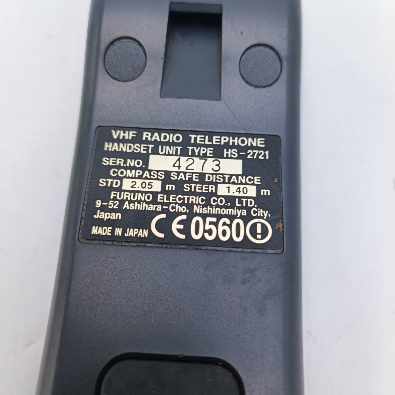 FURUNO HS-2721 RB-2721 Handset f/FM-2721 Marine VHF Radiotelephone – PERFECT!4