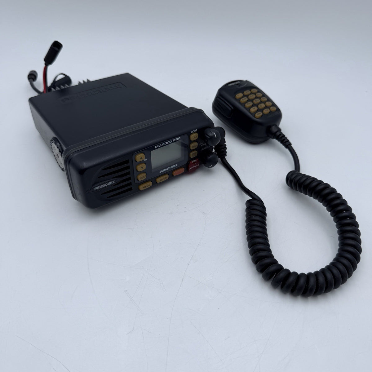 President MC-8000 DSC Marine VHF Radio Transceiver Boat 25W Fixed Mount w/ Mic0