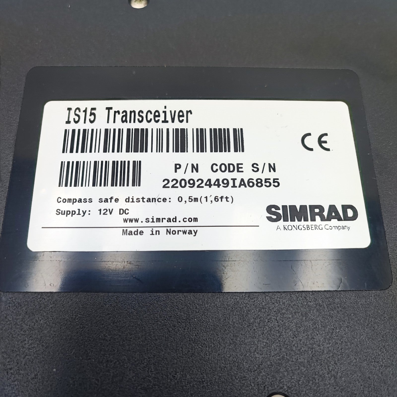 SIMRAD IS15 Transceiver Instrument Display Unit 22092449 Speed Log Timer Depth4