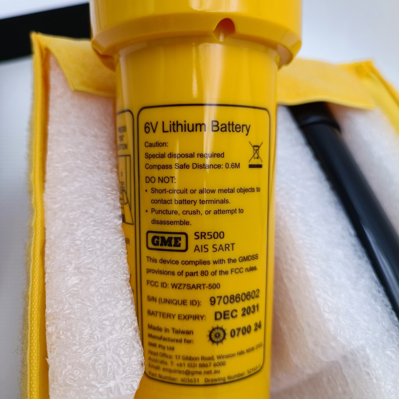 GME SR500 Rescue Bacon AIS SART EPIRB PLB 162.025 Mhz 161.975 Mhz Satellite 11