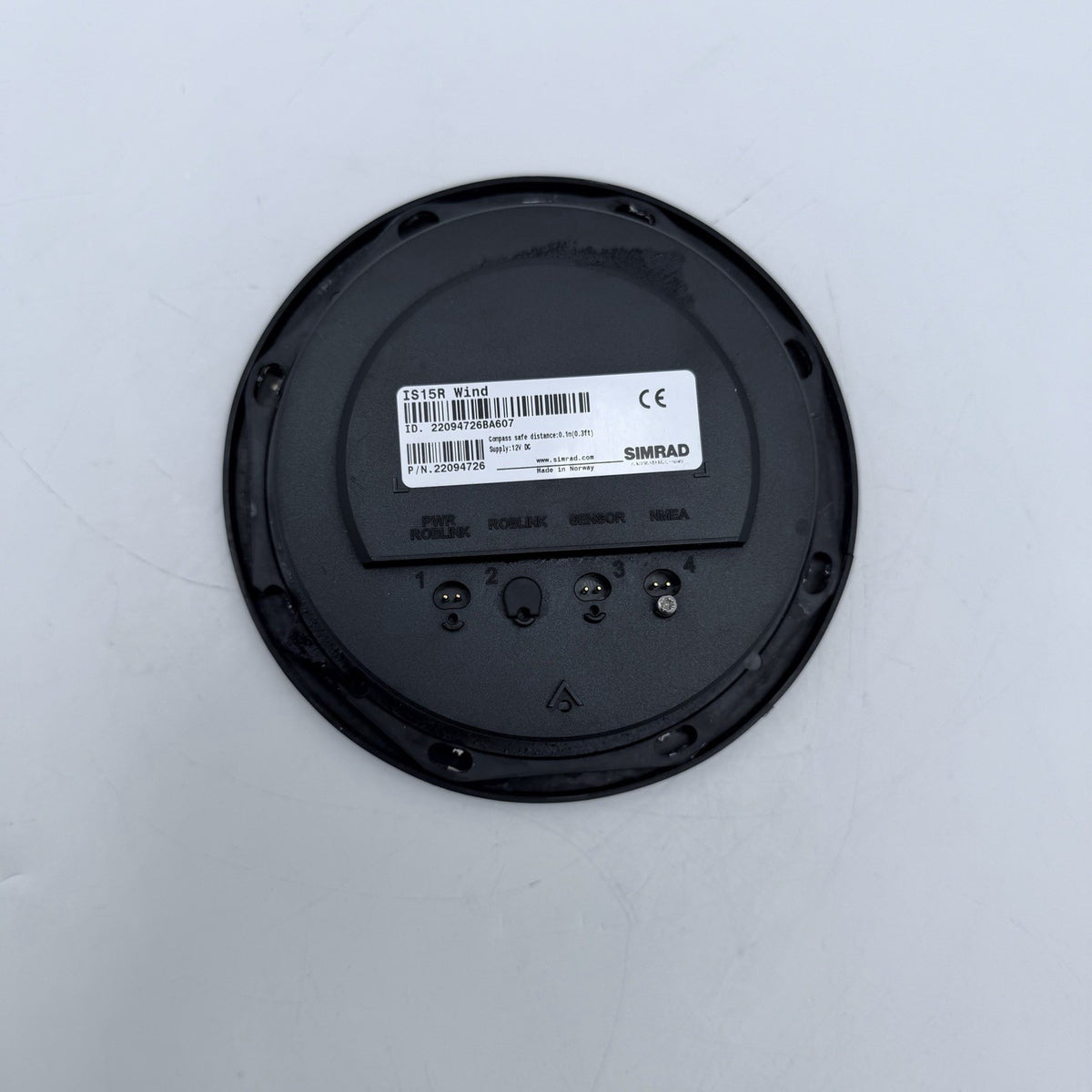 SIMRAD IS15 R WIND Instrument Display Unit 22094 f/ Wind Transducer Vane IS 157