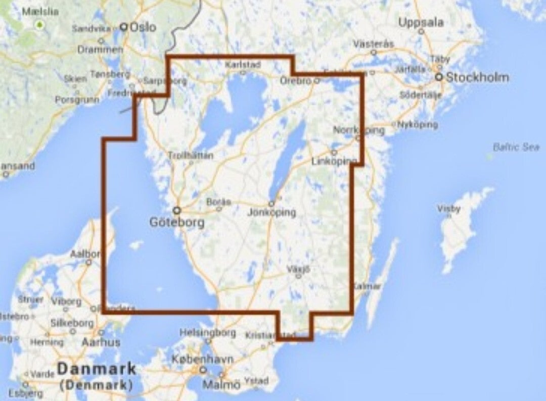NAVIONICS SWEDEN WEST DENMARK 5G483S2 Marine Charts CF Card Raymarine Geonav2
