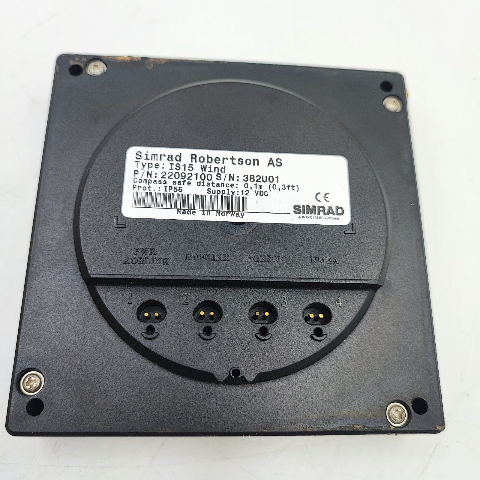 SIMRAD IS15 WIND Instrument Display Unit P/N 22092100 IS 15 Robnet10