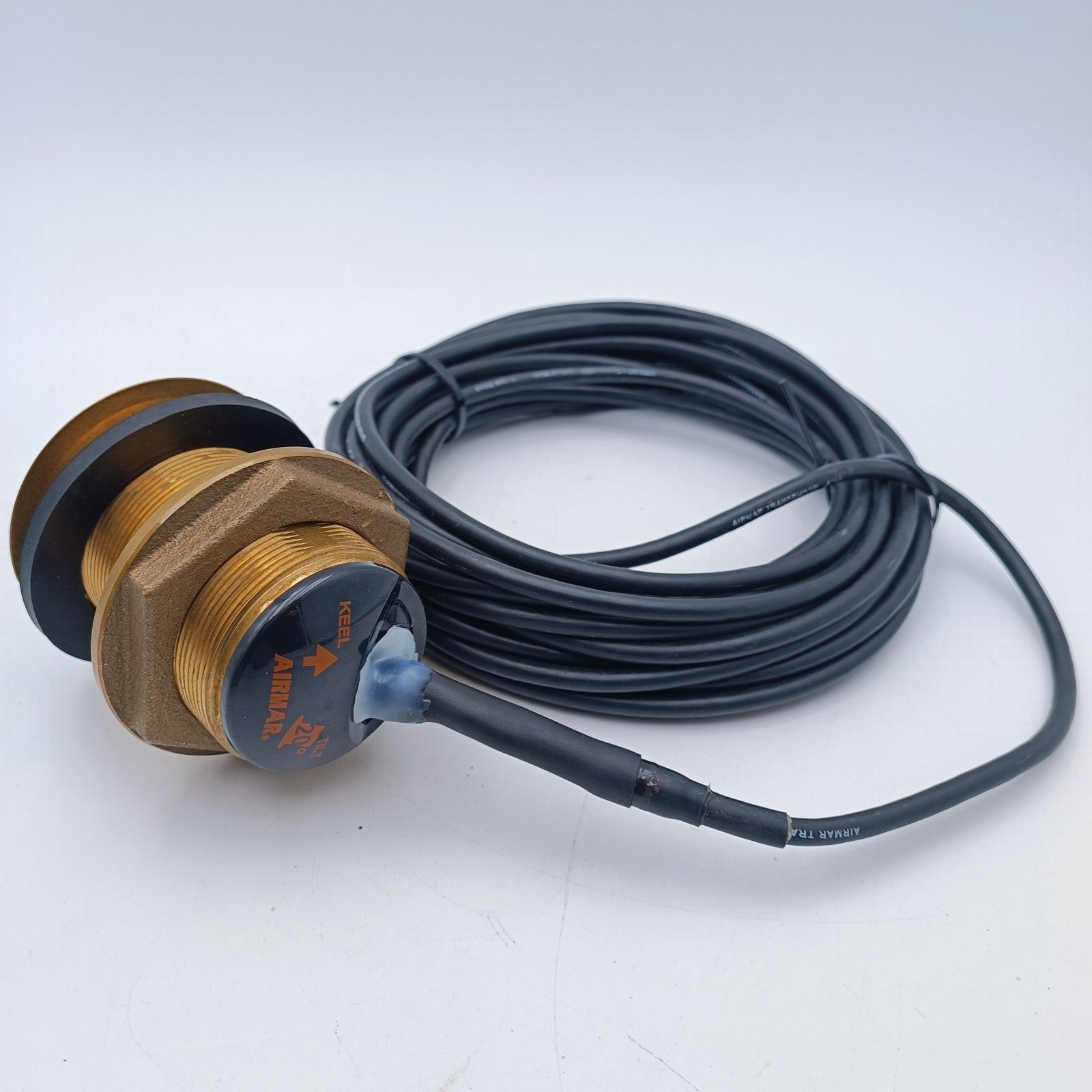 Airmar B60-20 20° Tilt Bronze Thru-Hull 50/200kHz 600W Depth Temp Transducer0
