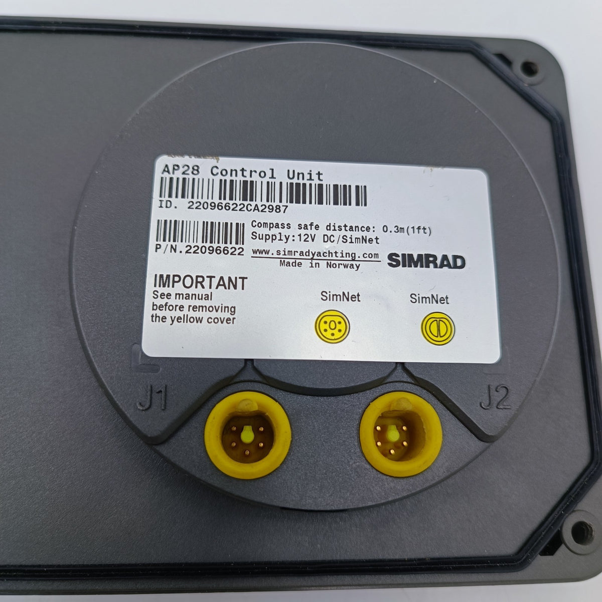 Simrad AP28 Autopilot Control Unit Display P/N 22096622 SimNet 12V w/ Sun Cover2