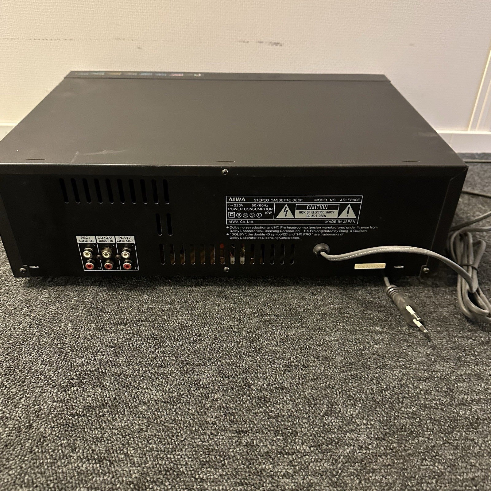 AIWA AD-F800 3 HEAD STEREO CASSETTE DECK PC-OCC 220V EU AD F800E Made In Japan6