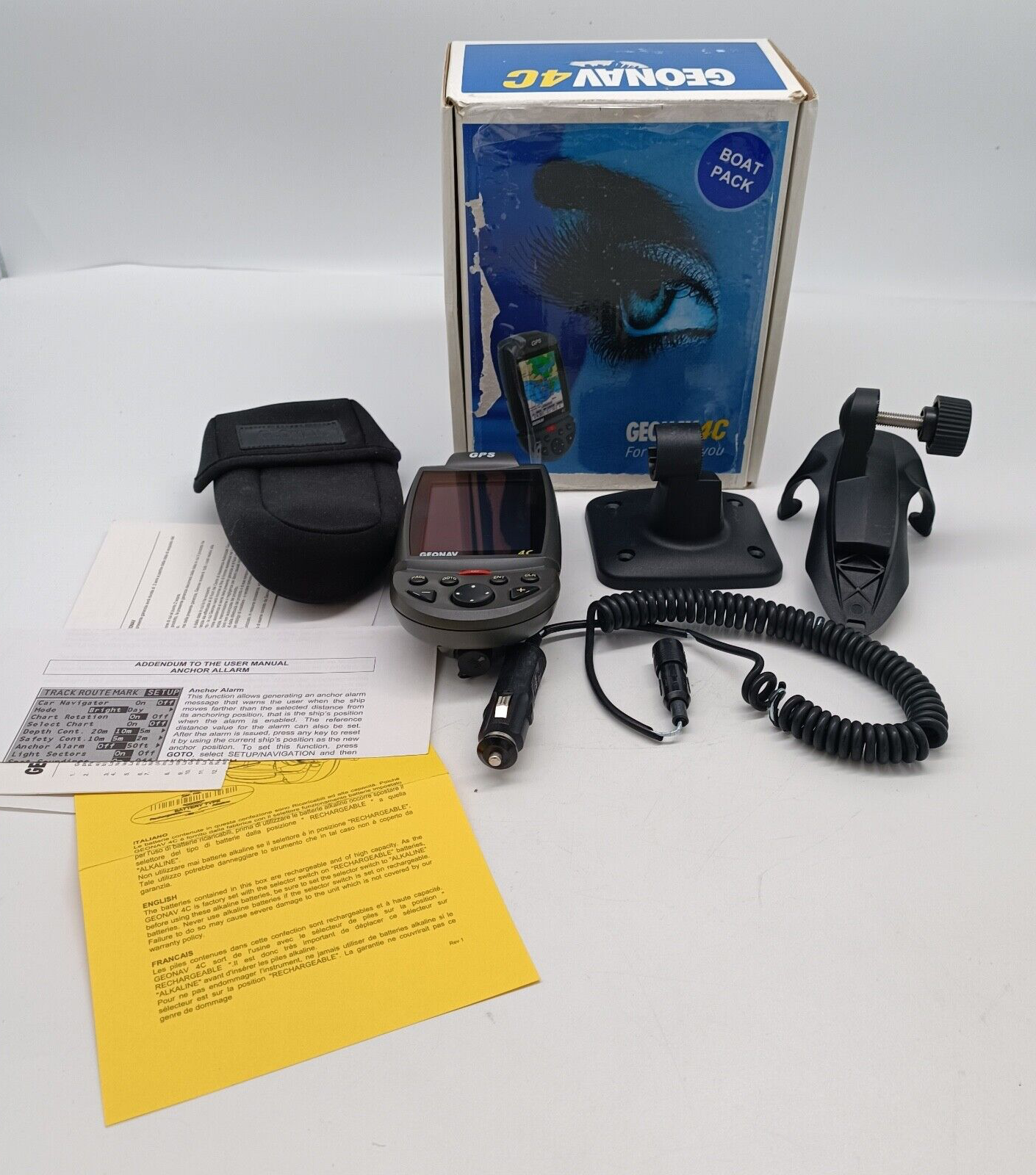 Handheld Chartplotter Geonav 4C Marine Handheld Chartplotter Navionics Silver CF Charts Buil