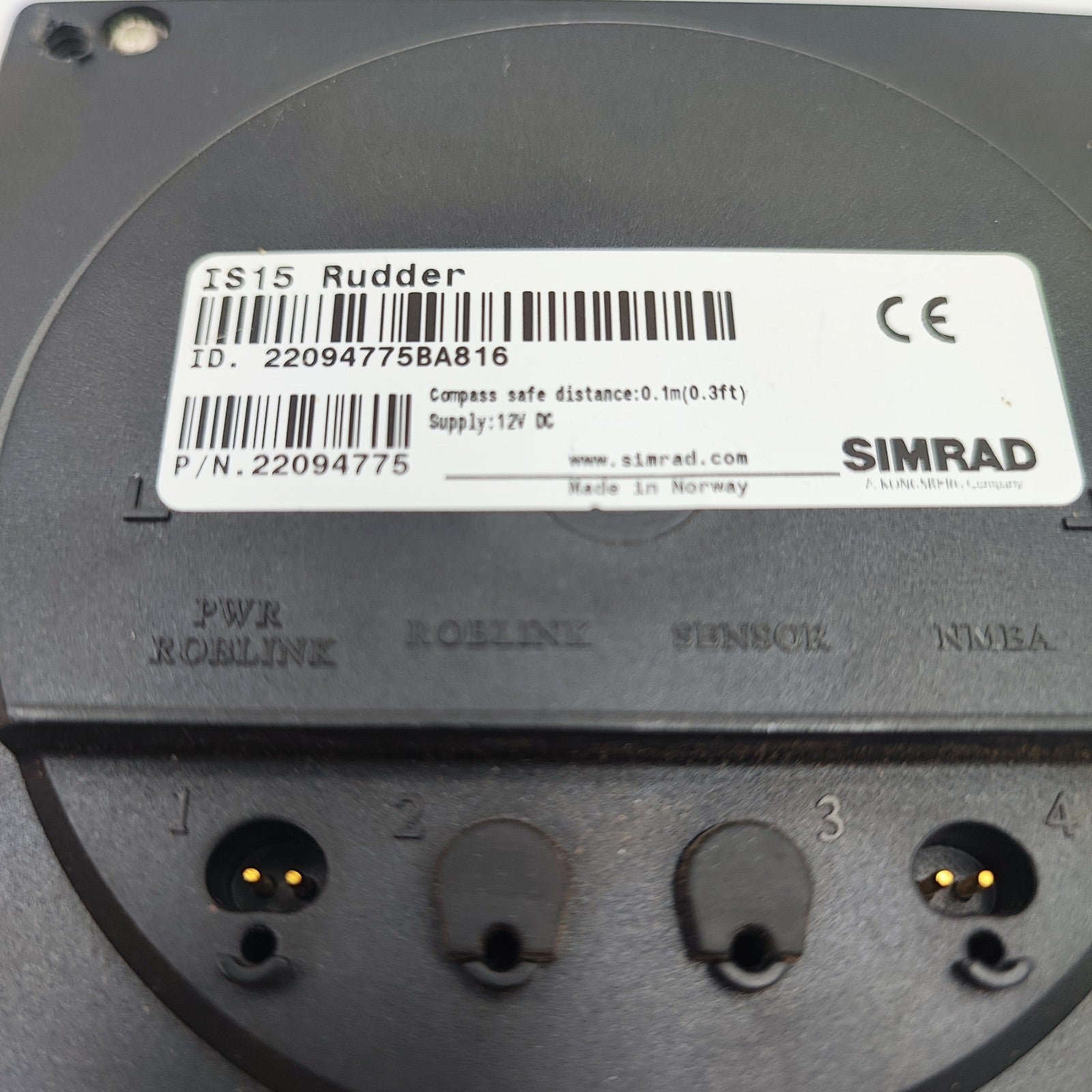 SIMRAD IS15 RUDDER Instrument Display Unit P/N 22094775 f/ Rudder Transducer11