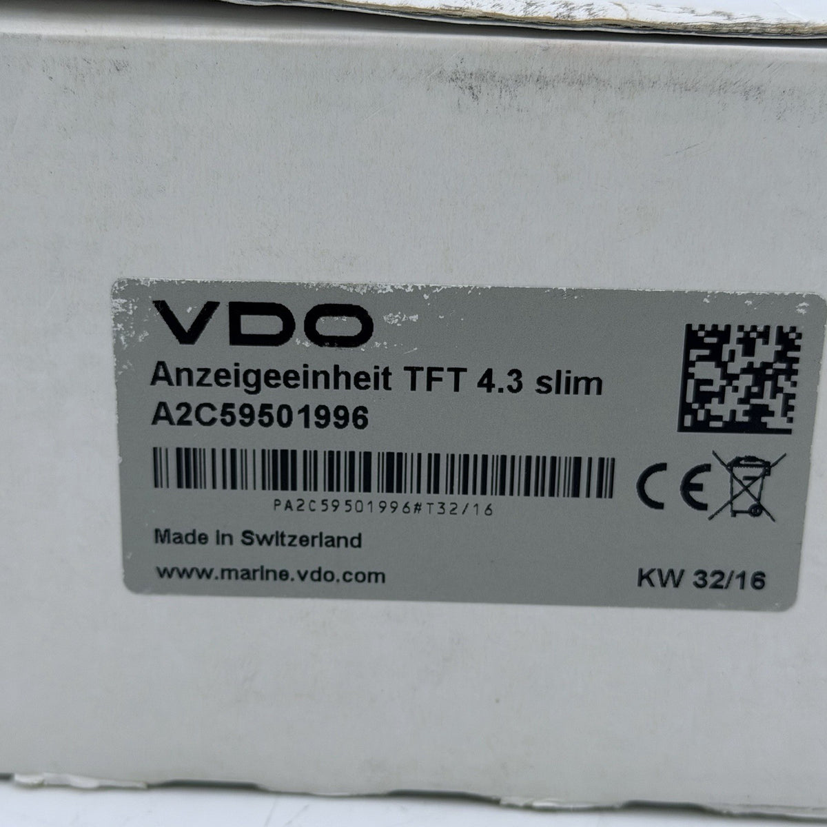 VDO Veratron AcquaLink Multifunction Display Black 4.3" TFT Color A2C595019967