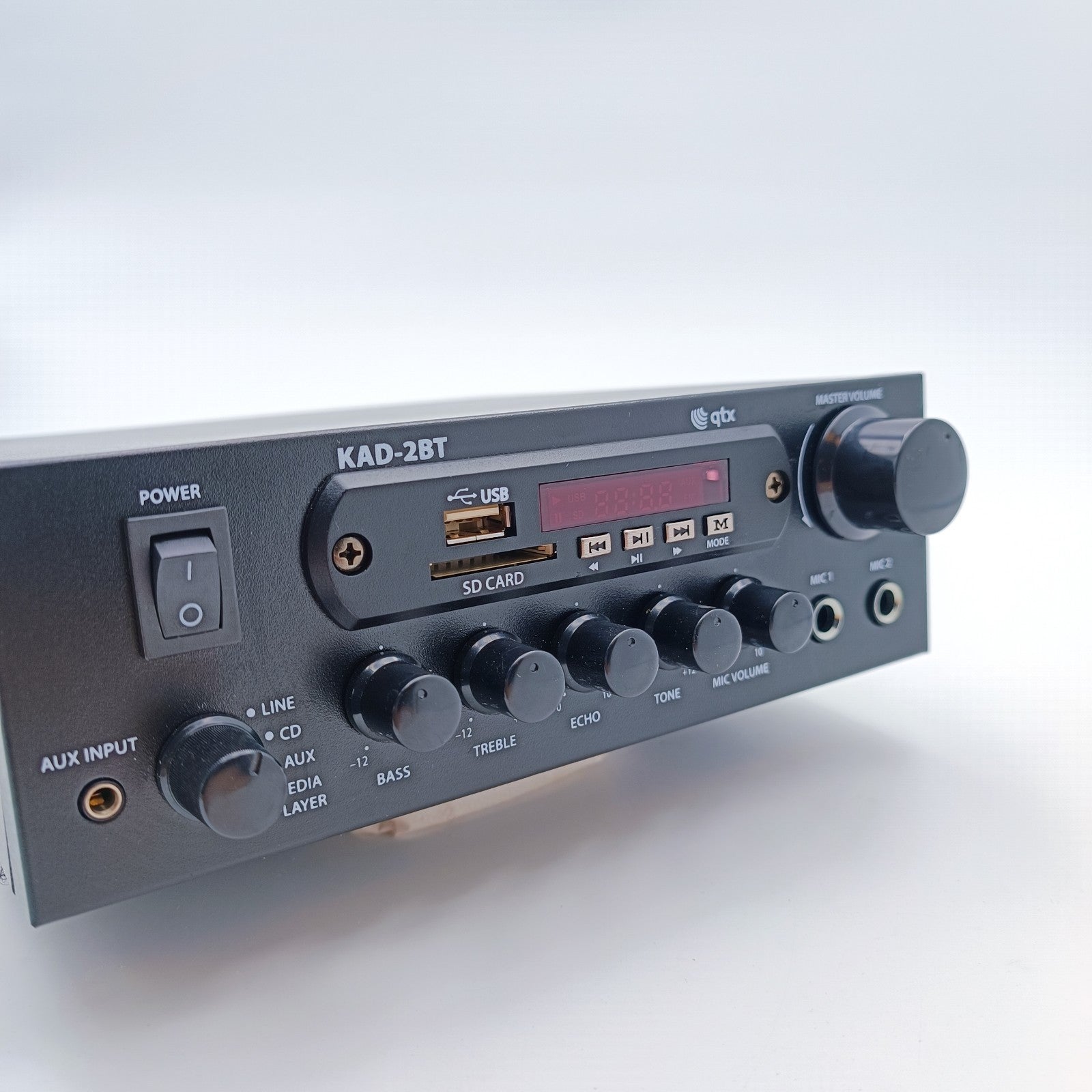 QTX KAD-2BT Bluetooth Audio Amplifier USB SD AUX Karaoke Amplifier KAD-2BT4