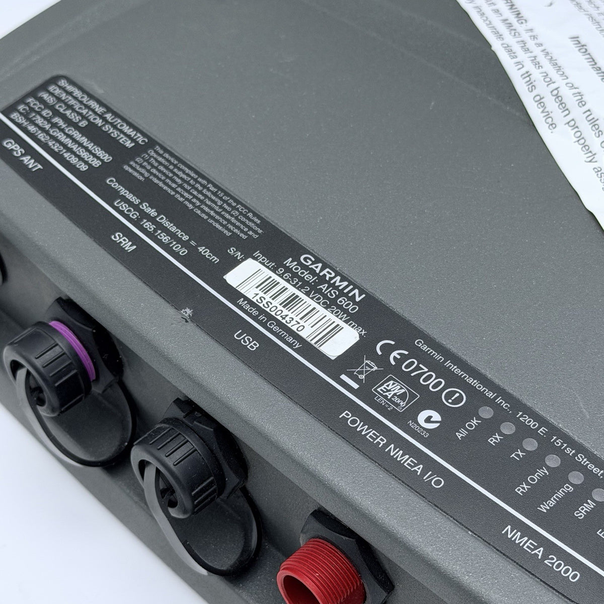 Garmin AIS 600 Automatic Identification System Transceiver AIS600 Sender Receiv2
