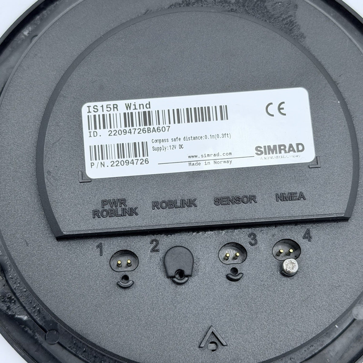 SIMRAD IS15 R WIND Instrument Display Unit 22094 f/ Wind Transducer Vane IS 153