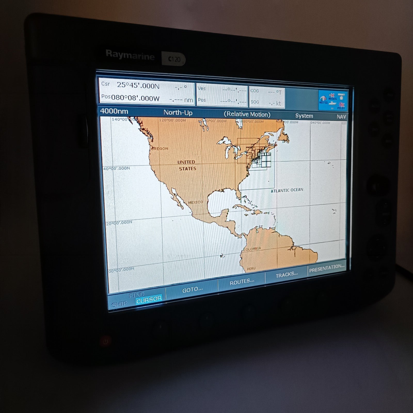 Raymarine C120 MFD GPS Chartplotter Radar MultiFunction Display Navionics3