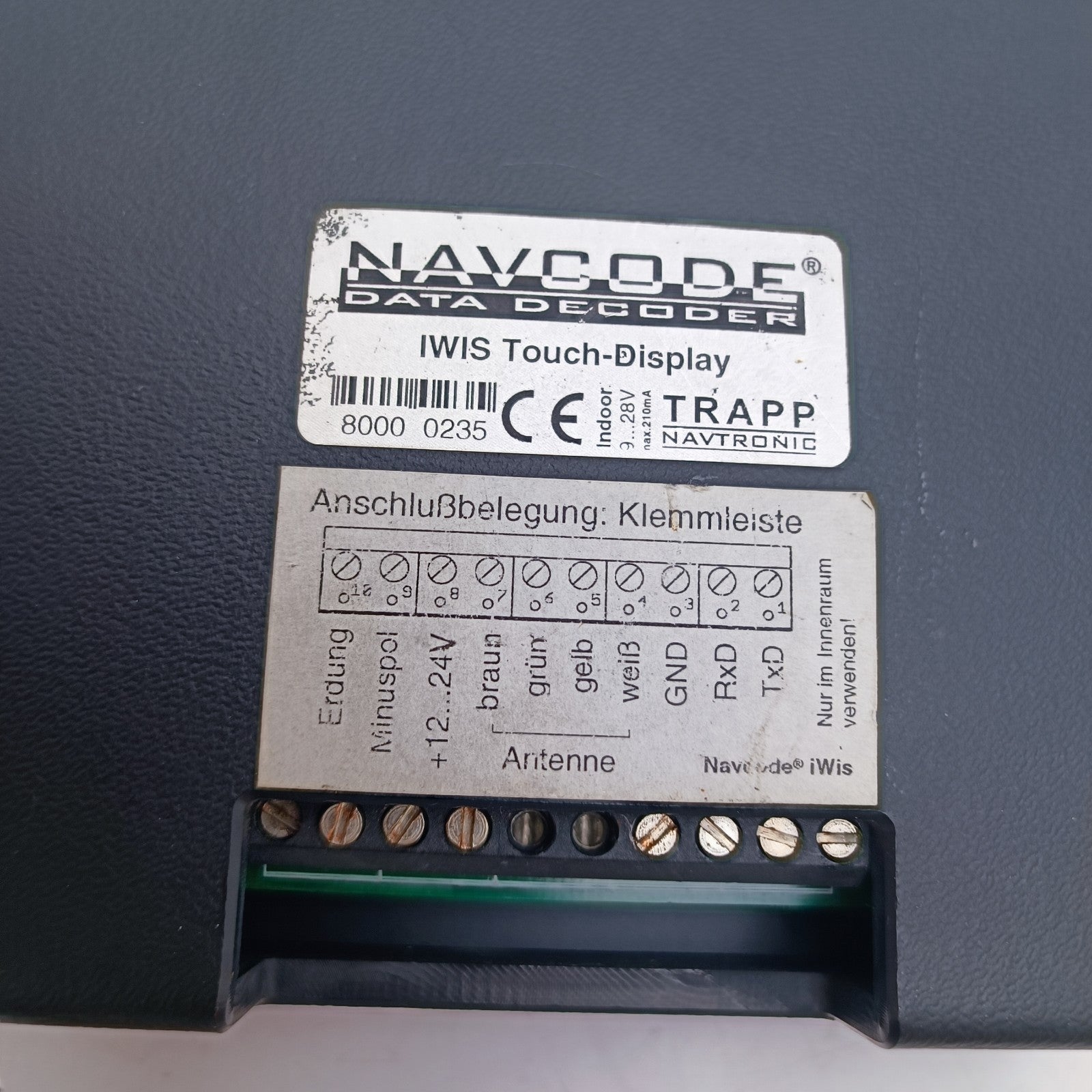 TRAPP Navtronic NAVCODE Data Decoder iWIS Touch Display HMI 9-28V DC Panel2