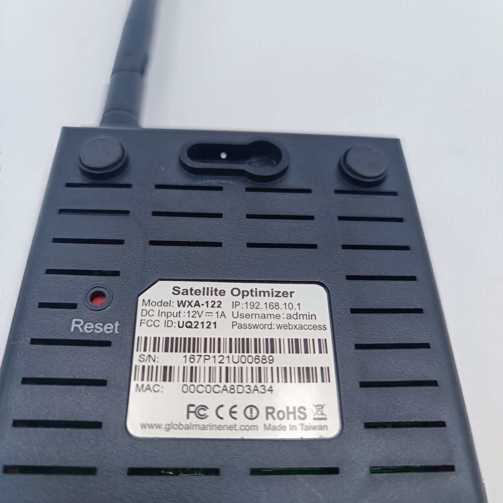 RedPort Optimizer wXa-122 Satellite WiFiHotspot Firewall Router Iridium Inmarsat2