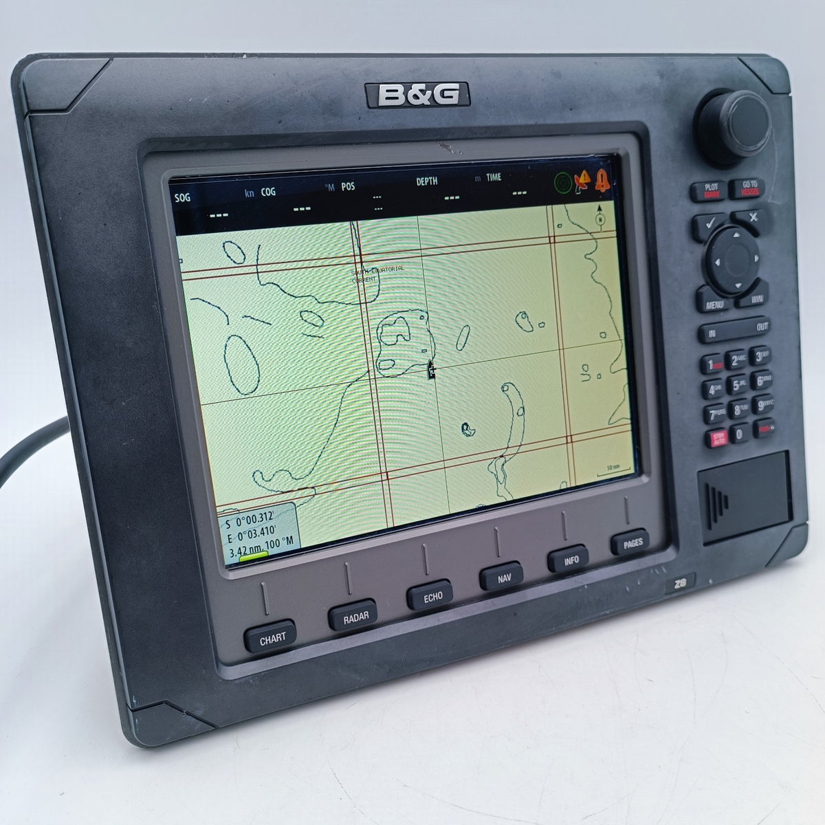 B&G Zeus Z8 8" Marine GPS Chartplotter MFD Display w/ Sun Cover & Power Cable4