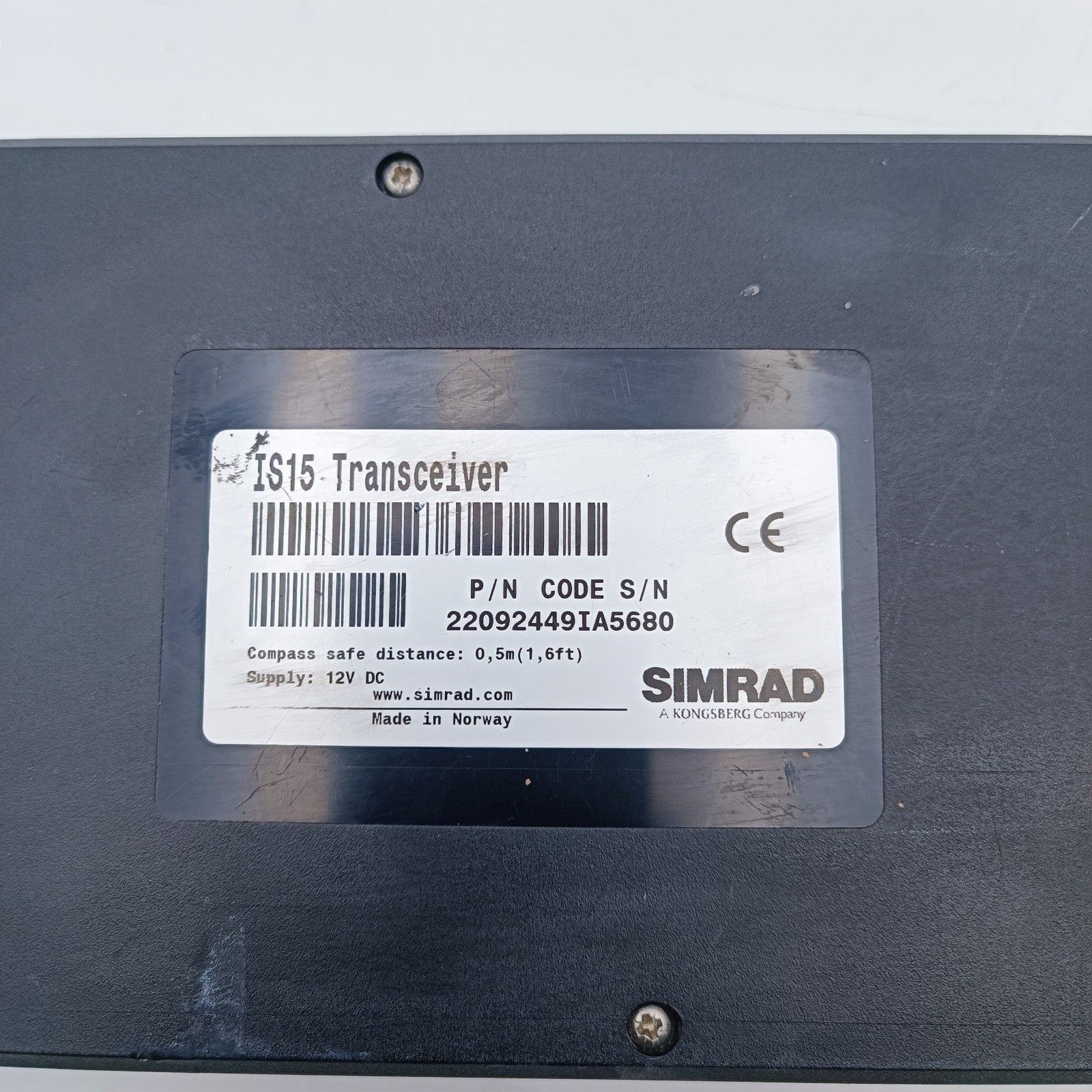 SIMRAD IS15 Transceiver Instrument Display Unit 22092449 Speed Log Timer Depth1