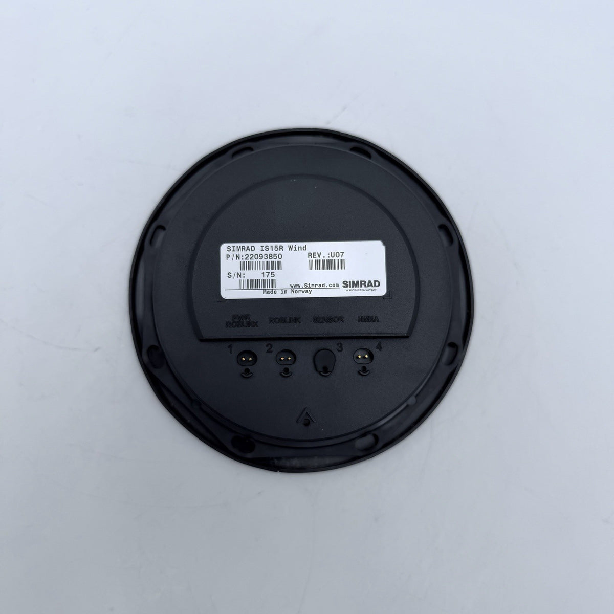 SIMRAD IS15 R WIND Instrument Display Unit 22094 f/ Wind Transducer Vane IS 153