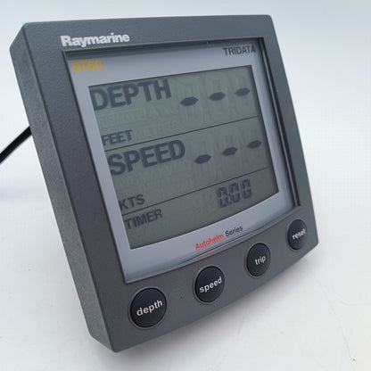 RAYMARINE ST60 TRIDATA Repeater Instrument Display Unit A22017 Raytheon Autohelm0