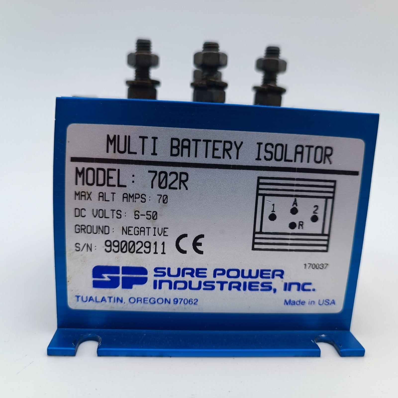 Sure Power Industries Multi Battery Isolator Model 702R Max Alt 70A Electronics1