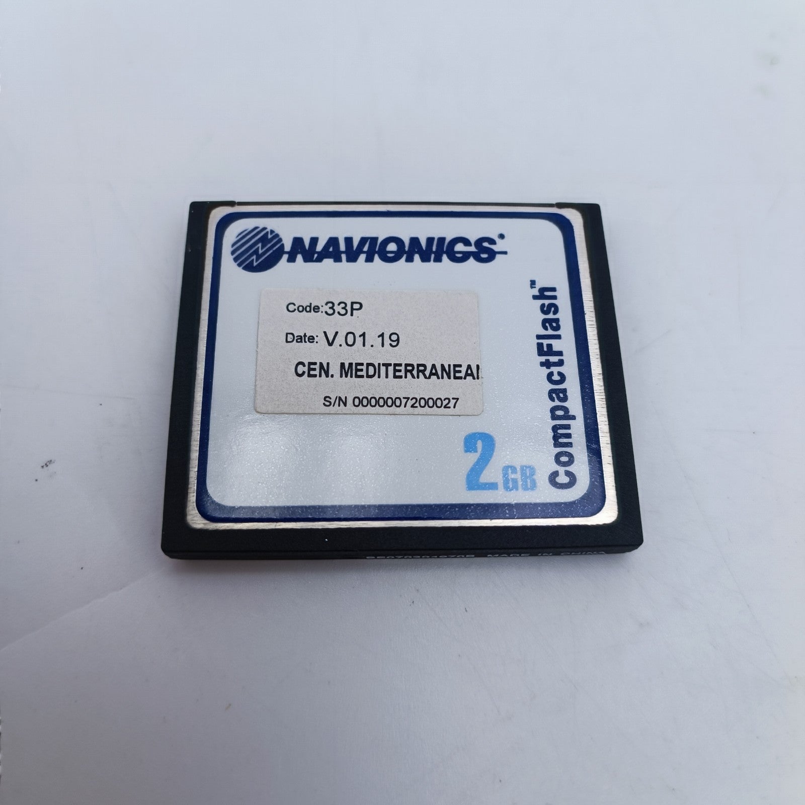 NAVIONICS CF Card CENTRAL MEDITERRENEAN 33P Marine Charts Raymarine Geonav 2GB0