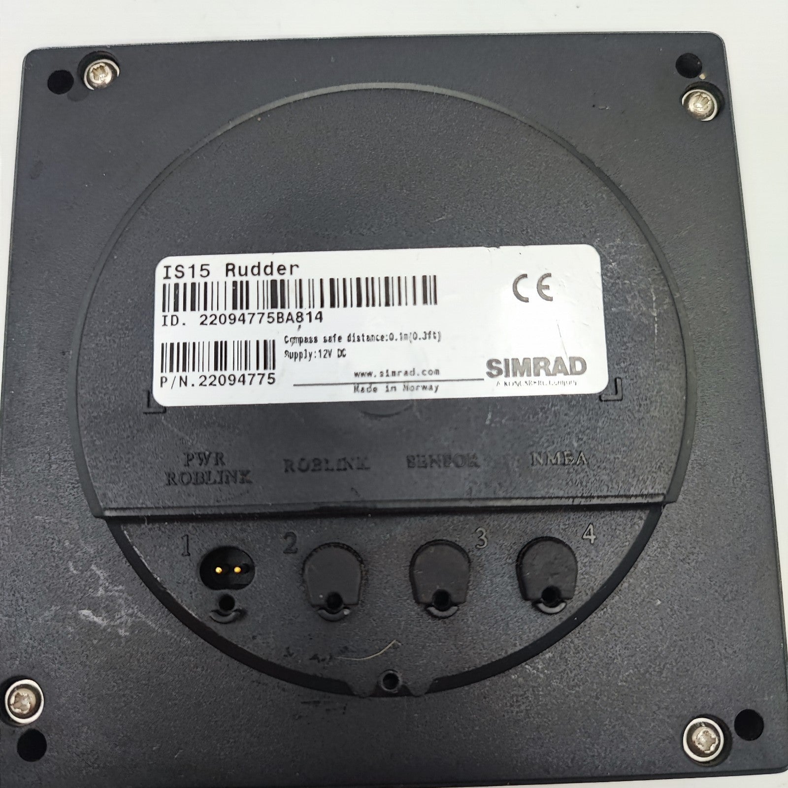 SIMRAD IS15 RUDDER Instrument Display Unit P/N 22094775 f/ Rudder Transducer5
