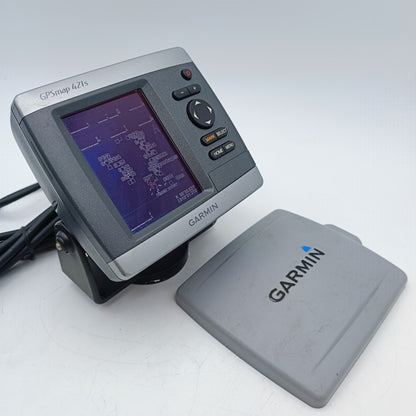Garmin GPSMAP 421s GPS Chartplotter Fishfinder Sonar w/ Bracket Cable Cover0