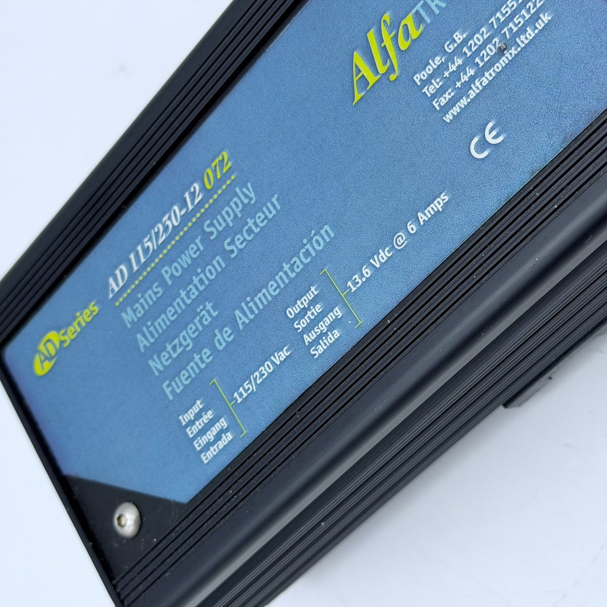 Alfatronix AD 115/230-12 072 Mains Power Supply Unit AC/DC 13.6V 6A 72W2