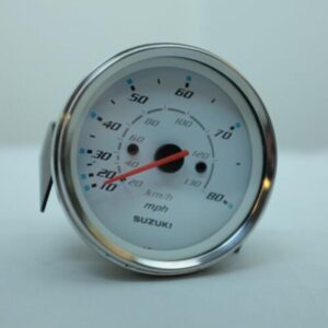 Suzuki Outboard Parts 4" Speedometer 80 MPH / 130km/h Gauge 34100-93J13 White